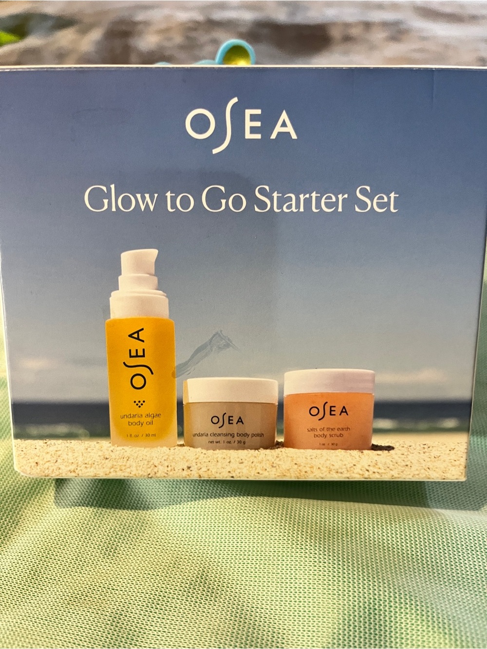 OSEA Glow to Go Starter Set - Yellow & Peach Exfoliant Trio